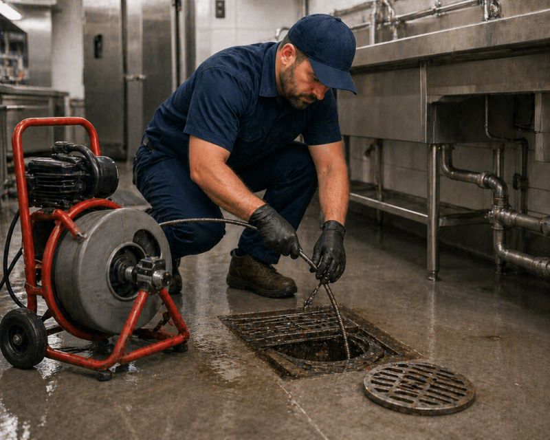 Commercial Drain Cleaning project example